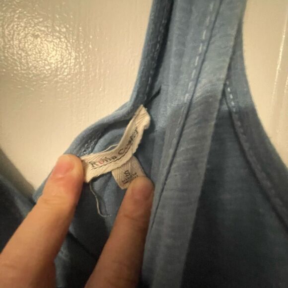 Rolla Coaster Blue Open Back Romper - Picture 2 of 3